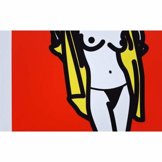 screen print-Julian Opie-Woman Taking Off Man’s Shirt