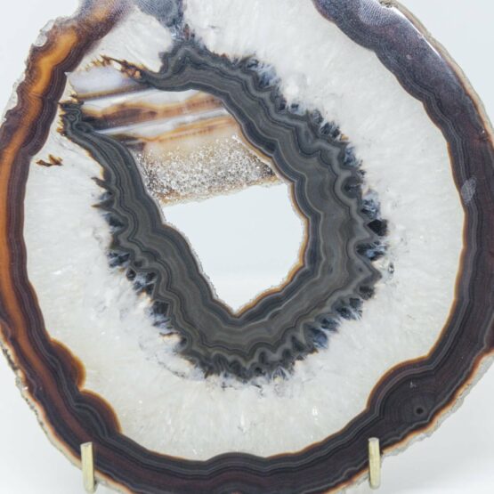 Decorative Agate Slab With Natural Crystals