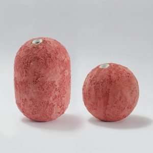 GEA Ceramic Vase-Coral Red-Claudio Pulicati Ceramics