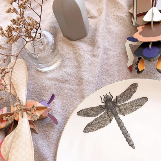 Micuit-dragonfly Dinner Plate | Micuit Collection-Micucci Interiors