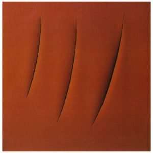 Lucio Fontana Print Orange
